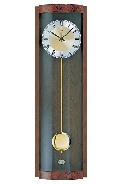 AMS Wall Clock 5087/1, Quartz, Gold, Analogue, Classic