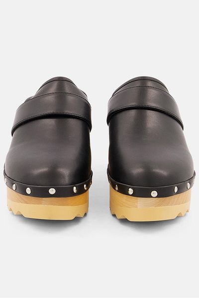 Aerosoles Women Medium Slip On Leather Clogs, Black