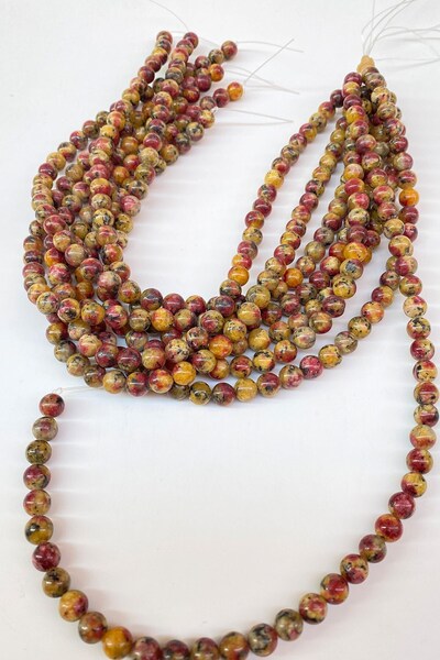 Hayalperest boncuk Χάντρες από φυσική πέτρα Ceyt με σχέδιο 8 χλστ