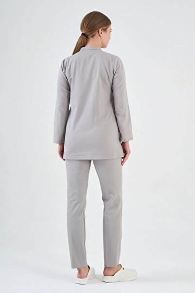 Owlet Medikal ελαστικό ύφασμα Σετ τουνίκ σε ανοιχτό γκρι χρώμα