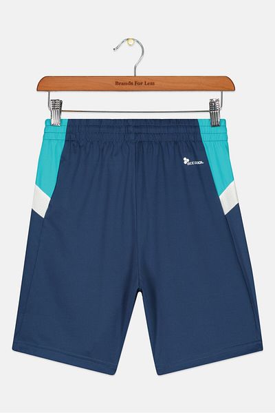 hummel Kids Boy Sportswear Fit Brand Logo Training Shorts, Navy