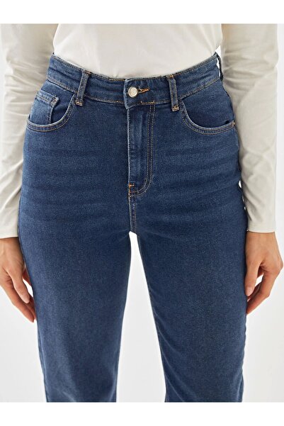 LC Waikiki LCW Jeans İndigo Mom Fit Kadın Jean Pantolon