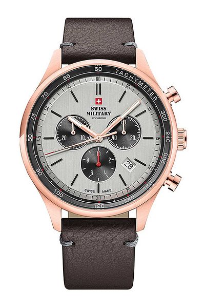 Swiss Military Mens Watch By Chrono Sm34081.09, Quartz, 42mm, 10atm