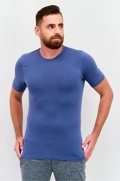 Legend Men Crew Neck Short Sleeves Solid T-shirt, Slate Blue