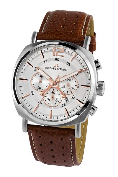 Jacques Lemans Ανδρικό ρολόι Jacques Lemans 1-1645.1D, Quartz, 46mm, 10ATM