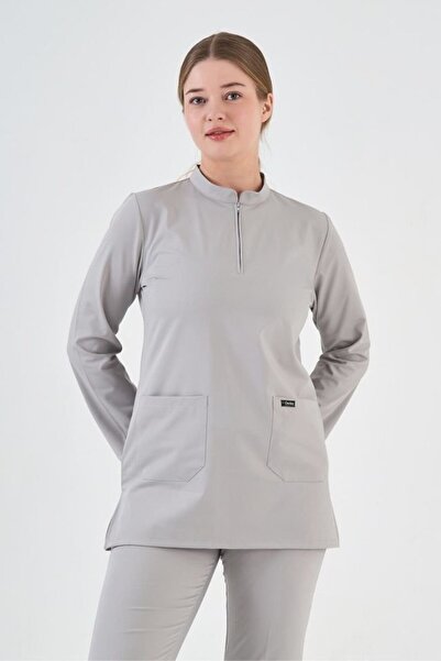 Owlet Medikal ελαστικό ύφασμα Σετ τουνίκ σε ανοιχτό γκρι χρώμα