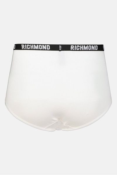John Richmond Men Brand Logo Pull On Brief, White