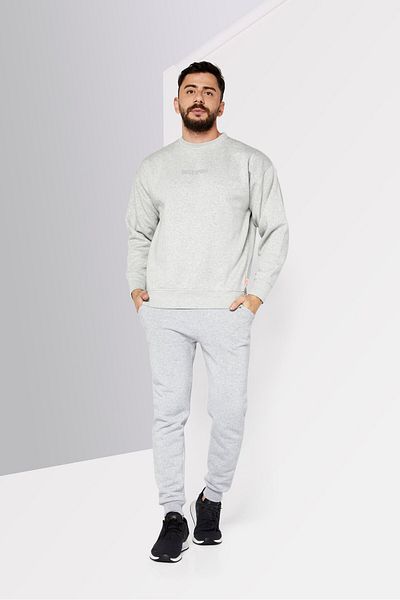 DKNY Sport Men Sportswear Fit Long Sleeves Training Sweatshirt, Silver