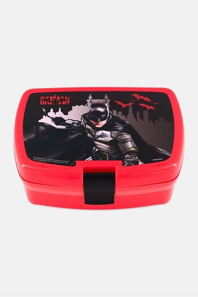 Batman Kids Boy Sandwich Boxes With Inner Tray, Red
