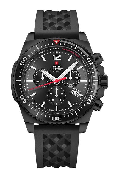 Swiss Military Mens Watch Sm34093.05, Quartz, 45mm, 10atm