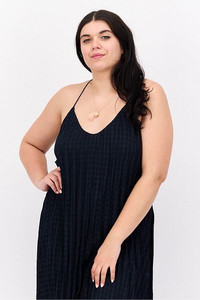 Scotch & Soda Women Pleated Maxi Dress, Navy
