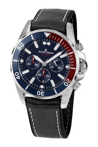 Jacques Lemans Ανδρικό ρολόι Jacques Lemans 1-2091B, Quartz, 43mm, 20ATM