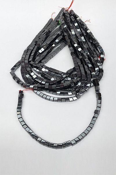 Hayalperest boncuk Hematite Large Square Stone Bead
