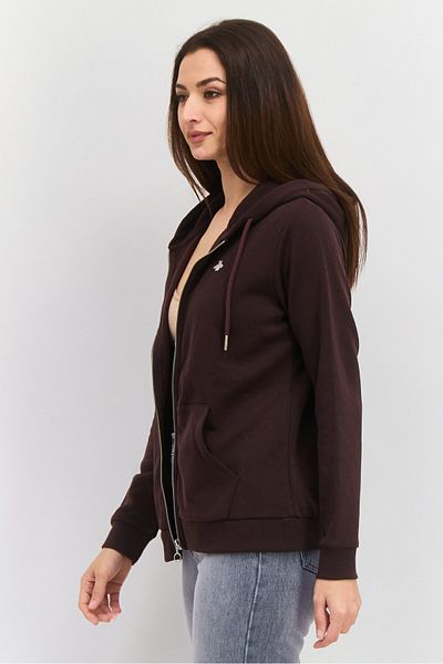 Mode by Redtape Women Hooded Embroidered Logo Sweatshirts, Brown