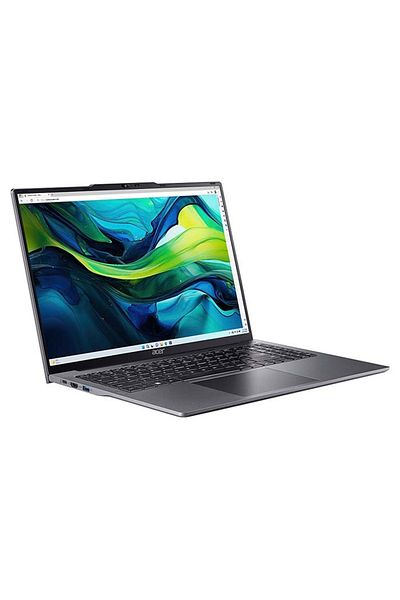 ACER كمبيوتر محمول Aspire Lite 16 بشاشة مقاس 15 بوصة ومعالج Core i5-1235U وذاكرة وصول عشوائي 8 جيجابايت ووحدة تخزين SSD سعة 512 جيجابايت ومعالج Intel UHD وDOS باللون الرمادي الفولاذي