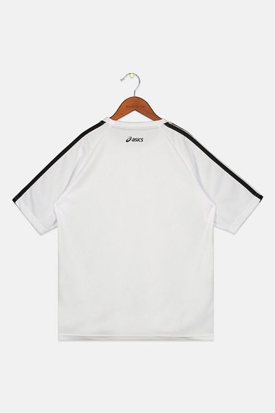 Asics Kids Boy Short Sleeve Brand Logo Training T-shirt, White Combo