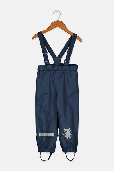 Tchibo Toddlers Boy Solid With Suspender Trouser, Navy