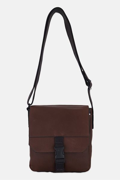 Fossil Men Weston Courier Crossbody Bag 25 H x 20 L x 7 W cm, Dark Brown