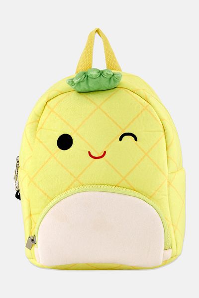 Squishmallows Maui Plush Mini Backpack 25 H x 22 L x 11 W cm, Yellow
