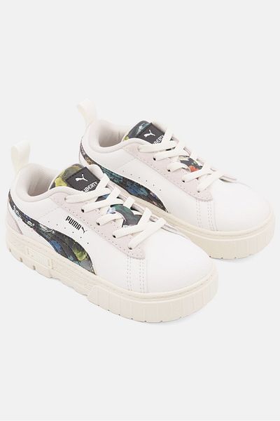 Puma Toddlers Girl Mayze 2 Liberty Ac Lace Up Sport Shoes, White Combo