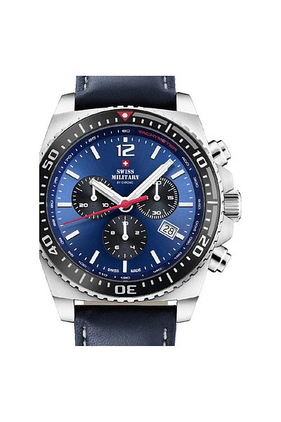 Swiss Military Mens Watch Sm34093.04, Quartz, 45mm, 10atm