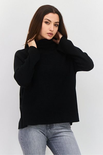 Vince Women Turtle Neck Knitted Sweater, Black