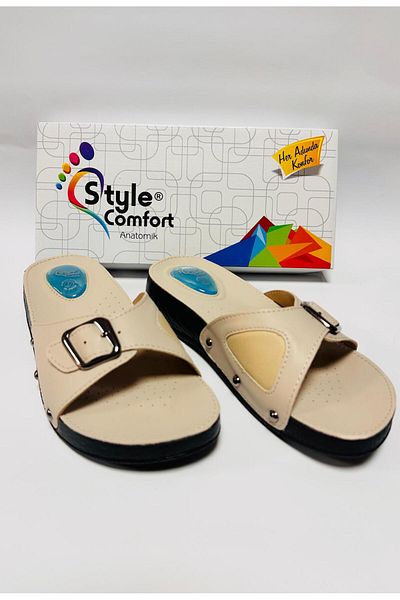 STYLE COMFORT Γυναικείες Παντόφλες Μπεζ - Sc-1