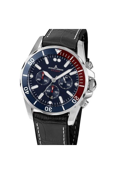 Jacques Lemans Ανδρικό ρολόι Jacques Lemans 1-2091B, Quartz, 43mm, 20ATM