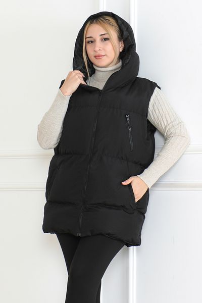 VYAKA GİYİM VESTĂ OVERSIZE GONFLABILĂ CU CAPUCĂ Adaugă o eleganță ocazională