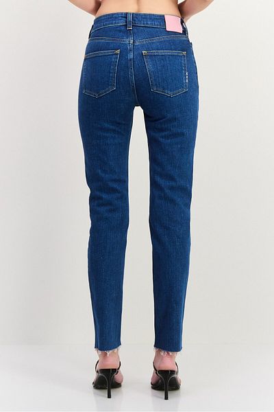 Scotch & Soda Women Slim Fit Plain Stretchable Highfive Jeans, Blue