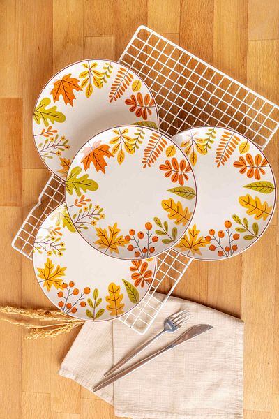FH finehome Spring 4-Piece Cake Plate 19 cm