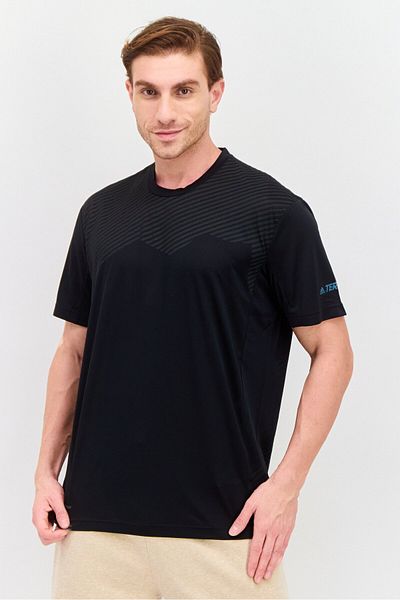 adidas Men Sportswear Fit Short Sleeve Training T-shirt, Black