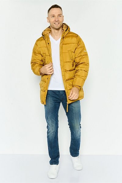 Pepe Jeans جاكيت رجالي مبطن بغطاء للرأس، لون بني