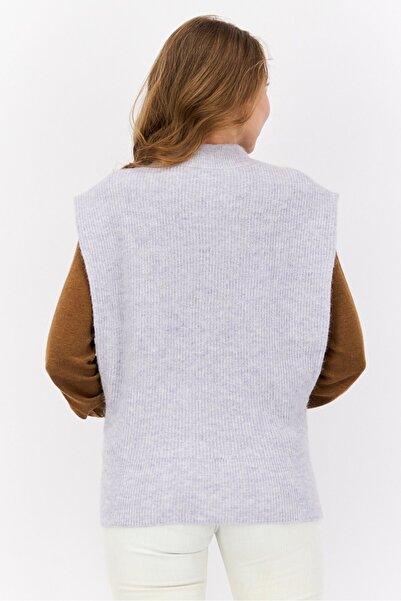 Hugo by Hugo Boss Women Mock Neck Knitted Sweater, Grey