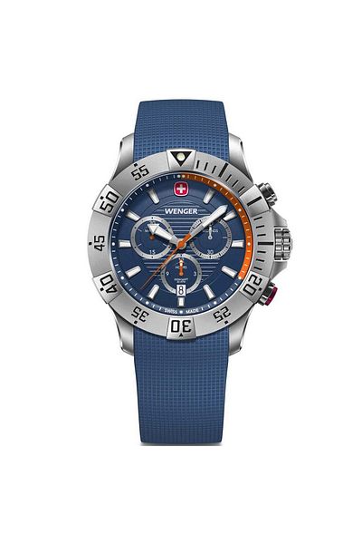 Wenger Mens Watch 01.0643.124, Quartz, 43mm, 20atm