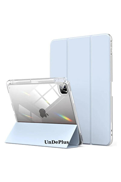 UnDePlus Apple iPad Pro 12.9 3Rd/4Th/5Th/6Th Generation Case Acrylic Transparent Detachable Case with Pen Compartment 2018-2022