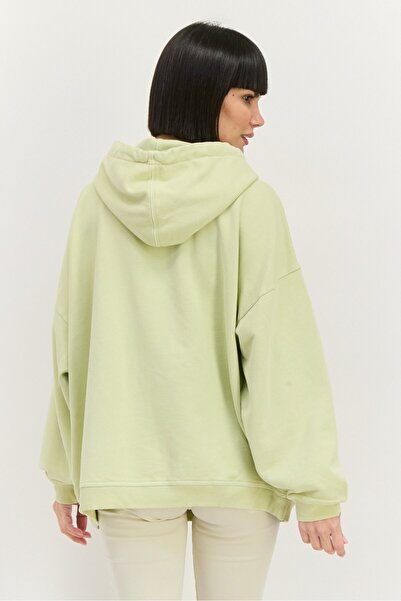 Levi's Women Embroidered Long Sleeves Hooded Sweatshirt, Mint Green