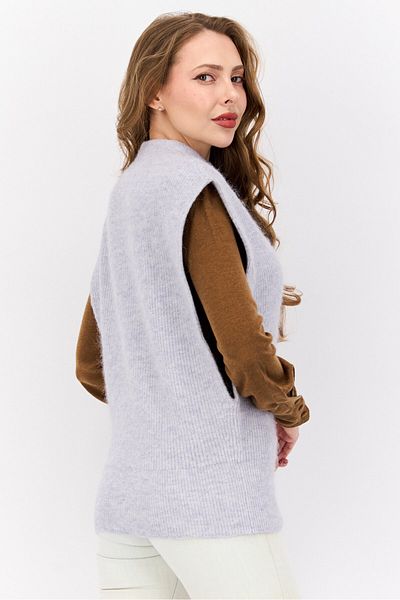 Hugo by Hugo Boss Women Mock Neck Knitted Sweater, Grey