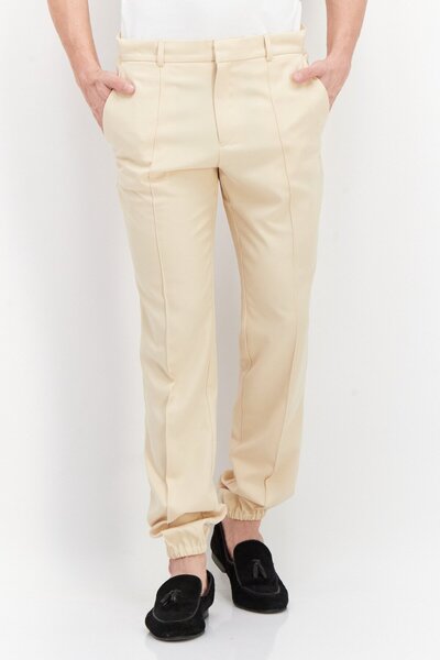 ASOS Men Slim Fit Plain Chino Jogger Pants, Natural