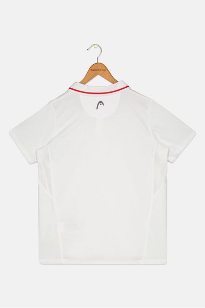 Head Kids Boy Sportswear Fit Short Sleeves Training Polo Shirt, White/red