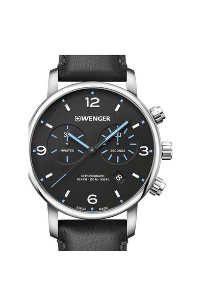 Wenger Mens Watch 01.1743.120, Quartz, 44mm, 10atm