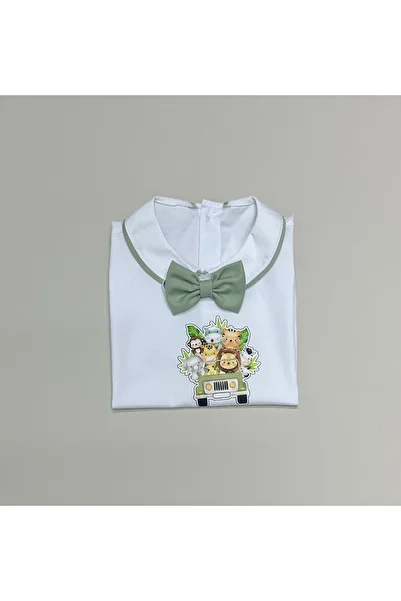 annerüyası Green Safari Concept Bow Tie Ribbed Shirt