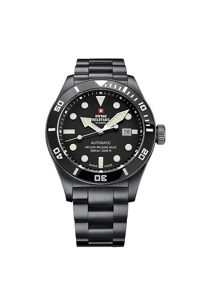 Swiss Military Mens Watch By Chrono Sma34075.04, Automatic, 44mm, 50atm