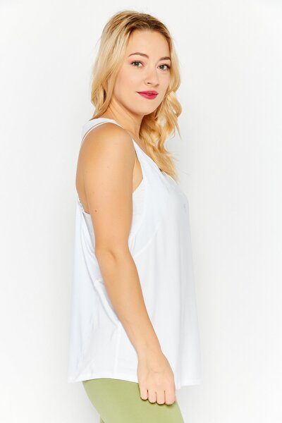 Puma Women Sportswear Fit Sleeveless Training Tank Top, White