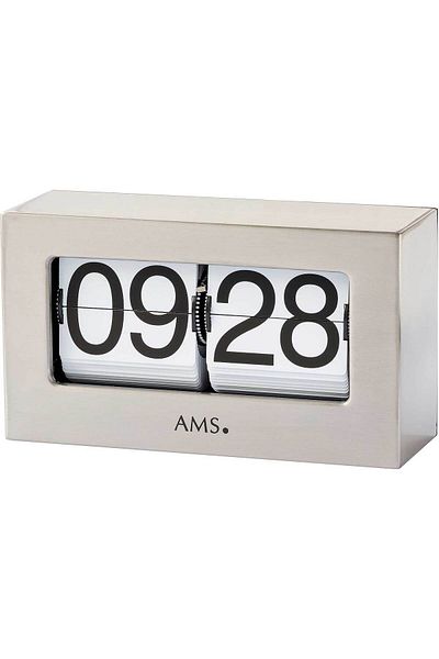 AMS Ceas de masă 1175, cuarț, argintiu, analogic, clasic