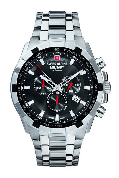 Swiss Alpine Military Mens Watch 7043.9137, Quartz, 46mm, 10atm