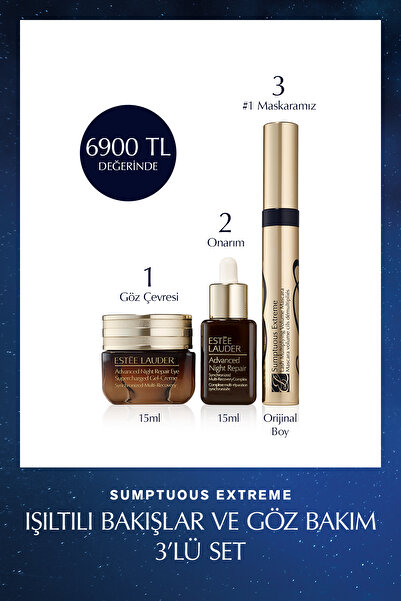 Estee Lauder Sumptuous Extreme Işıltı Bakışlar ve Göz Bakım 3'lü Set- Maskara...