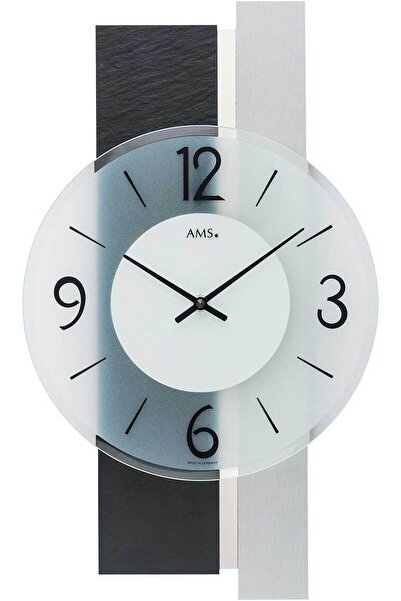 AMS Wall Clock 9555, Quartz, Transparent, Analogue, Modern
