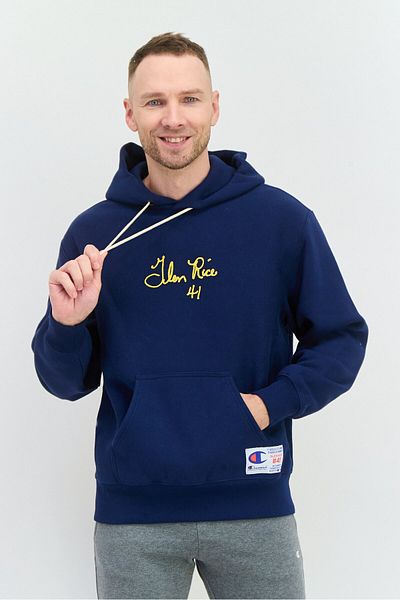 Champion Men Sportswear Fit Long Sleeves Outdoor Hoodies, Navy Blue