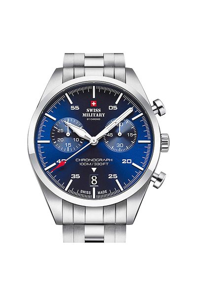 Swiss Military Mens Watch Sm34090.02, Quartz, 43mm, 10atm